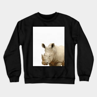 Rhinoceros print, African Safari, Nursery decor, Animal, Kids room, Modern Wall Crewneck Sweatshirt